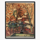Market at Concarneau from a window of the Hotel des Voyageurs by Frances Hodgkins - thumbnail_1_bf_6846dd111483fa5b355591b2